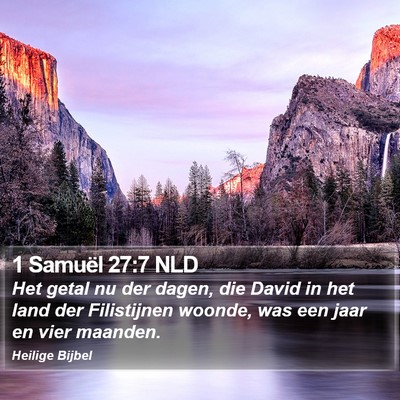 1 Samuël 27:7 NLD Bible Verse Image