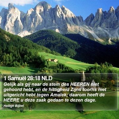1 Samuël 28:18 NLD Bible Verse Image