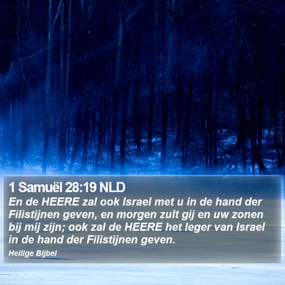 1 Samuël 28:19 NLD Bible Verse Image