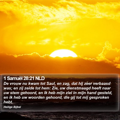 1 Samuël 28:21 NLD Bible Verse Image