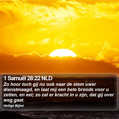 1 Samuël 28:22 NLD Bible Verse Image