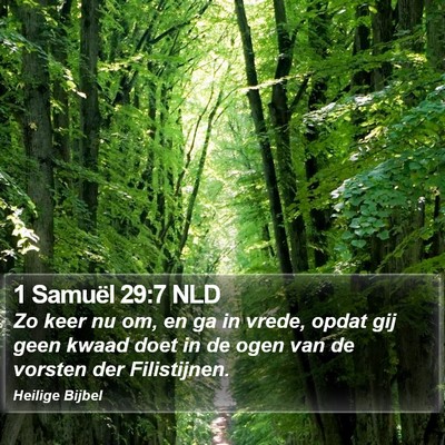 1 Samuël 29:7 NLD Bible Verse Image
