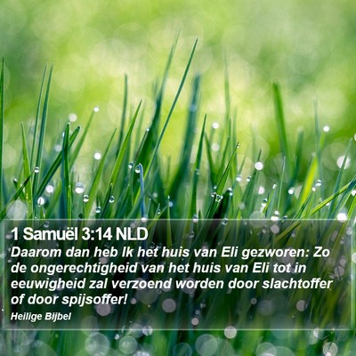 1 Samuël 3:14 NLD Bible Verse Image