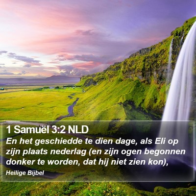 1 Samuël 3:2 NLD Bible Verse Image