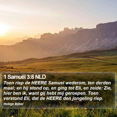1 Samuël 3:8 NLD Bible Verse Image