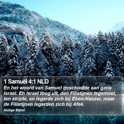 1 Samuël 4:1 NLD Bible Verse Image