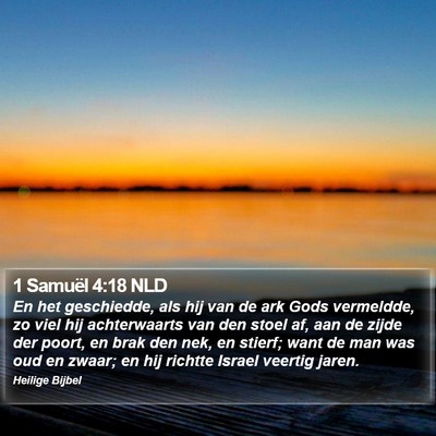 1 Samuël 4:18 NLD Bible Verse Image