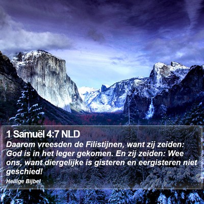 1 Samuël 4:7 NLD Bible Verse Image