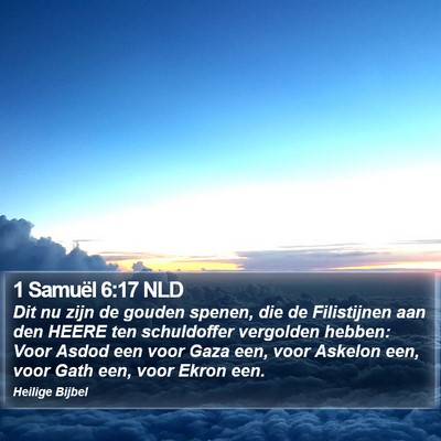 1 Samuël 6:17 NLD Bible Verse Image