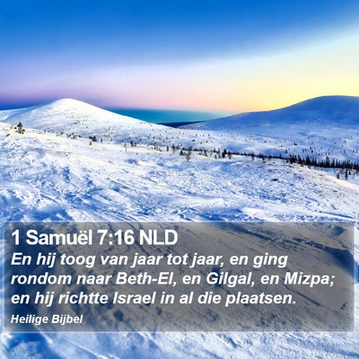 1 Samuël 7:16 NLD Bible Verse Image