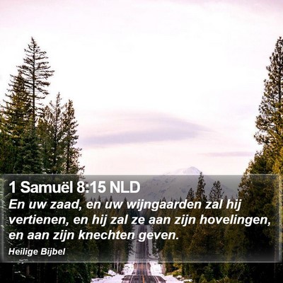 1 Samuël 8:15 NLD Bible Verse Image