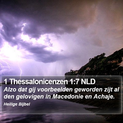 1 Thessalonicenzen 1:7 NLD Bible Verse Image