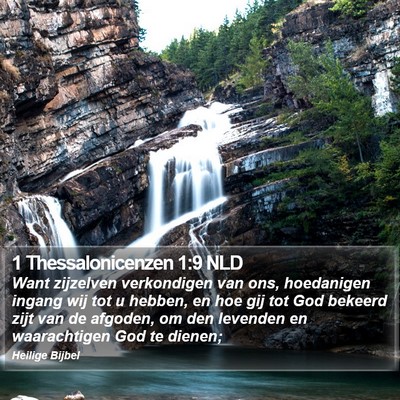 1 Thessalonicenzen 1:9 NLD Bible Verse Image
