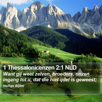 1 Thessalonicenzen 2:1 NLD Bible Verse Image