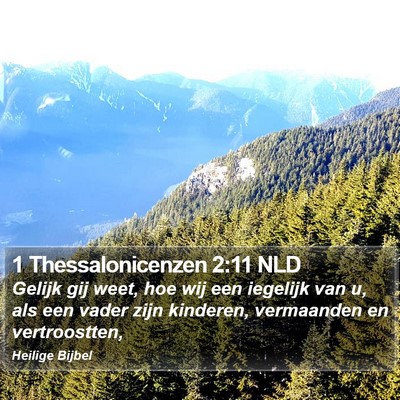 1 Thessalonicenzen 2:11 NLD Bible Verse Image