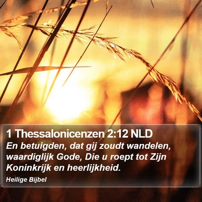 1 Thessalonicenzen 2:12 NLD Bible Verse Image