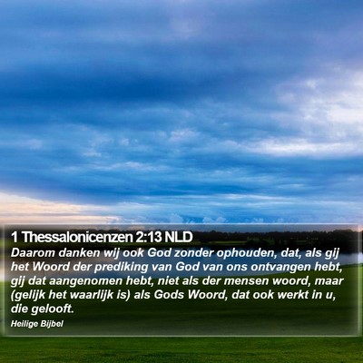 1 Thessalonicenzen 2:13 NLD Bible Verse Image