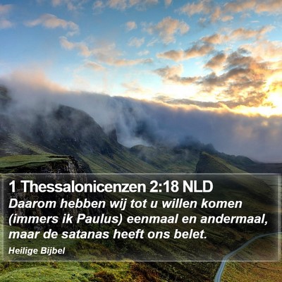 1 Thessalonicenzen 2:18 NLD Bible Verse Image