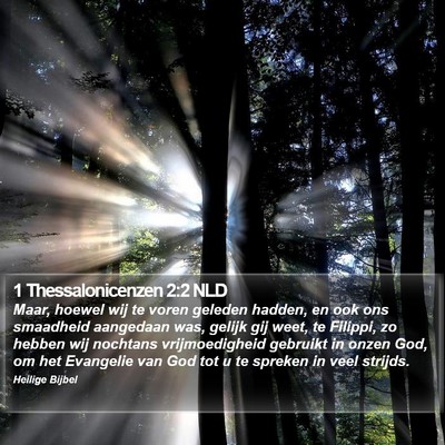 1 Thessalonicenzen 2:2 NLD Bible Verse Image