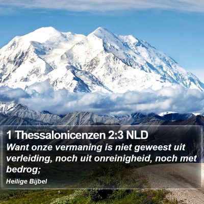 1 Thessalonicenzen 2:3 NLD Bible Verse Image