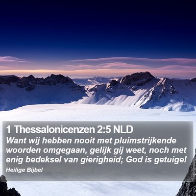 1 Thessalonicenzen 2:5 NLD Bible Verse Image