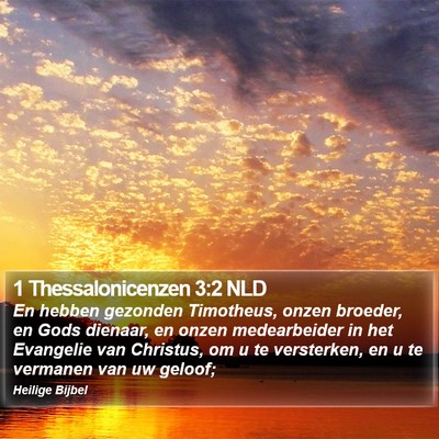1 Thessalonicenzen 3:2 NLD Bible Verse Image