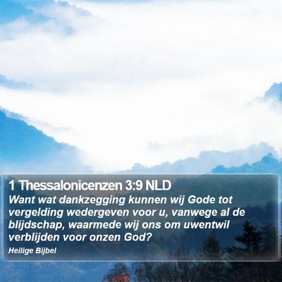 1 Thessalonicenzen 3:9 NLD Bible Verse Image