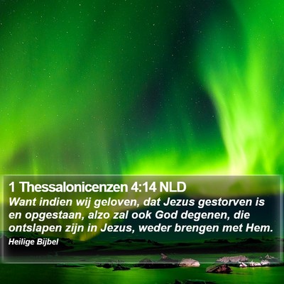1 Thessalonicenzen 4:14 NLD Bible Verse Image