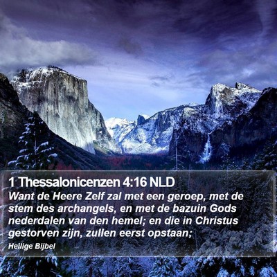 1 Thessalonicenzen 4:16 NLD Bible Verse Image