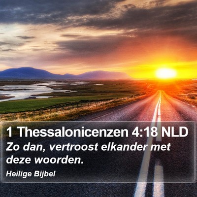 1 Thessalonicenzen 4:18 NLD Bible Verse Image