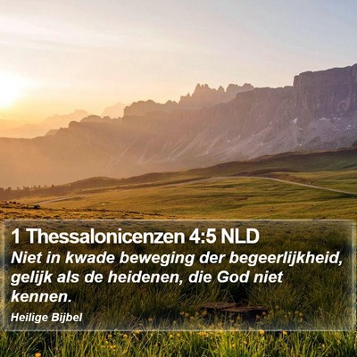 1 Thessalonicenzen 4:5 NLD Bible Verse Image