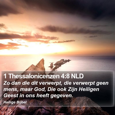 1 Thessalonicenzen 4:8 NLD Bible Verse Image