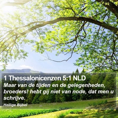 1 Thessalonicenzen 5:1 NLD Bible Verse Image