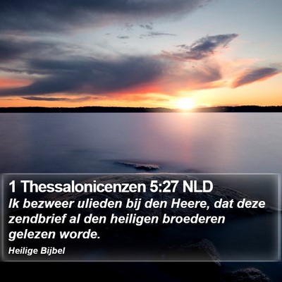 1 Thessalonicenzen 5:27 NLD Bible Verse Image