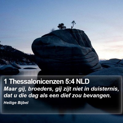 1 Thessalonicenzen 5:4 NLD Bible Verse Image