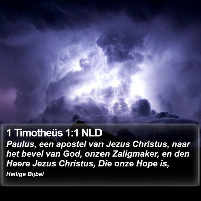 1 Timotheüs 1:1 NLD Bible Verse Image