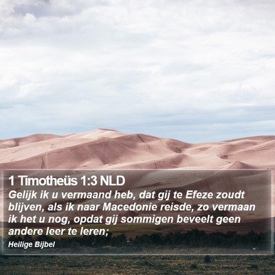 1 Timotheüs 1:3 NLD Bible Verse Image