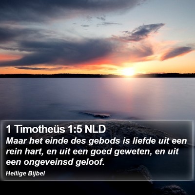 1 Timotheüs 1:5 NLD Bible Verse Image