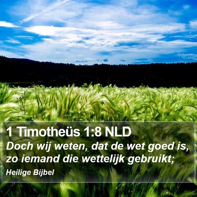 1 Timotheüs 1:8 NLD Bible Verse Image