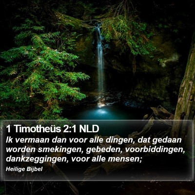 1 Timotheüs 2:1 NLD Bible Verse Image