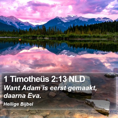 1 Timotheüs 2:13 NLD Bible Verse Image