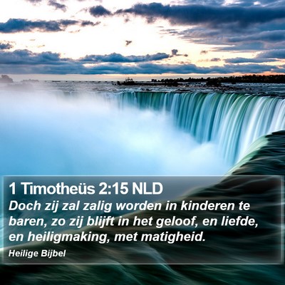 1 Timotheüs 2:15 NLD Bible Verse Image