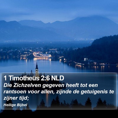 1 Timotheüs 2:6 NLD Bible Verse Image