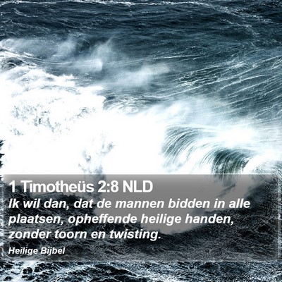 1 Timotheüs 2:8 NLD Bible Verse Image