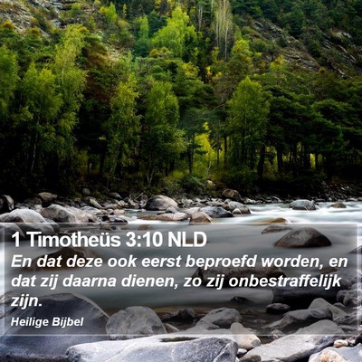 1 Timotheüs 3:10 NLD Bible Verse Image