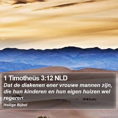 1 Timotheüs 3:12 NLD Bible Verse Image
