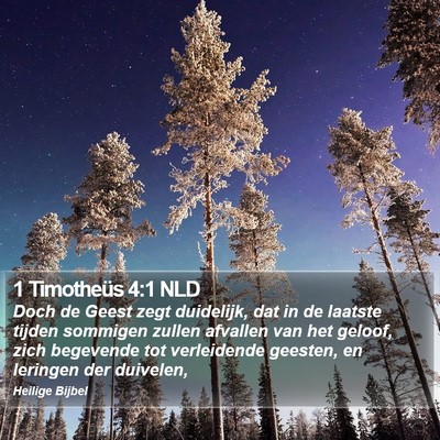 1 Timotheüs 4:1 NLD Bible Verse Image