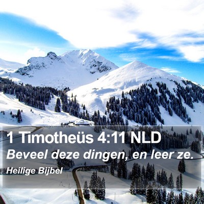 1 Timotheüs 4:11 NLD Bible Verse Image