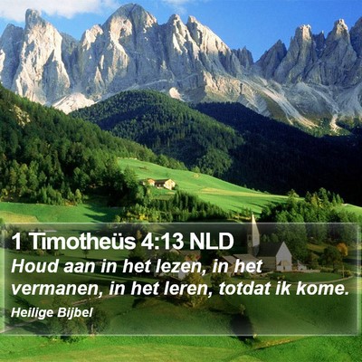 1 Timotheüs 4:13 NLD Bible Verse Image