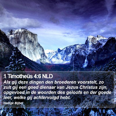 1 Timotheüs 4:6 NLD Bible Verse Image